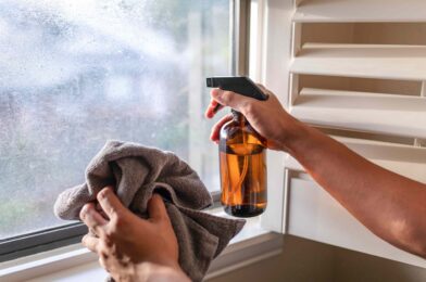 How to clean the windows with a meal soap without leaving no streaks behind